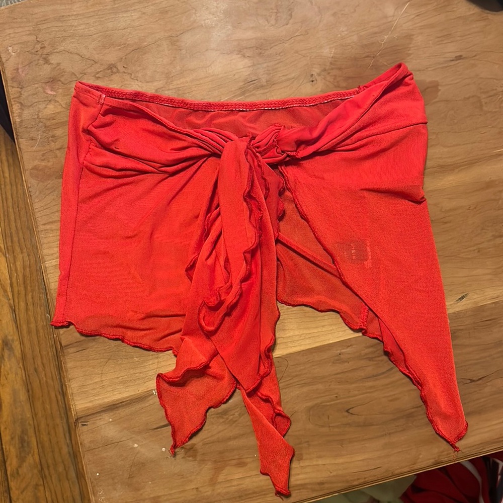 Red Strapless Going Out Top